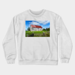 Old Barn With Red Roof, Prince Edward County Crewneck Sweatshirt